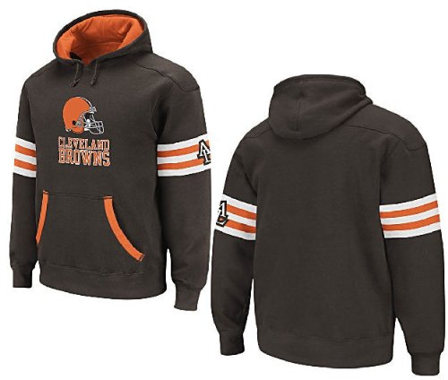 Cleveland Browns Reebok Qb Jersey Pullover Hooded Sweatshirt Hoody (L)
