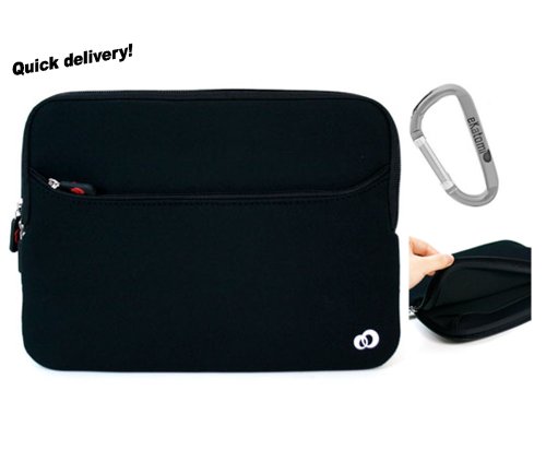Coloured and Black Laptop Sleeve Case for 17 Sony VAIO VGN-AW235J Notebook. Hand-out Ekatomi screen cleaner sticker.