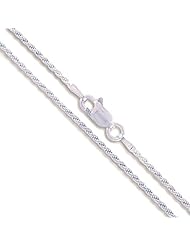 Sterling Silver Diamond-Cut Rope Chain 1.5mm Solid 925 Italy New Necklace