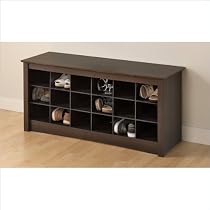 Big Sale Prepac Shoe Storage Cubbie Bench, Espresso