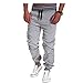 Keybur Men's Harem Casual Baggy Hiphop Dance Jogger Sweatpants Trousers (Asia Size XXL-US Size L, Gray)