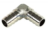 Right Angle Elbow Fitting for 1/2 Internal Diameter Tubing : Silver