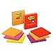 Post-it Super Sticky Notes, 4x4 in, 3 Pads, 2X The Sticking Power, Assorted Bright Colors, Lined (675-3SSMX)