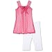 Amy Byer Girls 2-6x 2 Piece Set Chiffon Bubble Dot Tunic Top With Legging