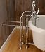 Slipper Tub Feeds with Wall Mount English Telephone Faucet - Polished Brass