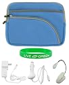 5n1 Non-OEM Amazon Kindle DX 9.7 Tri-Pocket Sleeve Case - Blue