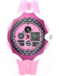Ohsen YI-AD1131-3 Dual Time Waterproof Shock Resistant Stopwatch Fashion Sport Women Watches Pink