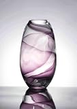 Dark Purple Decorative Vase made of Colored Glass