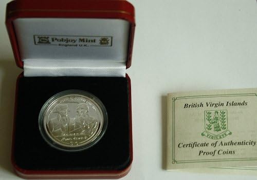 2005 British Virgin Islands Proof Sterling Silver Nelson & Napoleon Coin