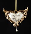 Seasons of Elegance "Moms are Angels in Disguise" Heart Christmas Ornament 5.25"