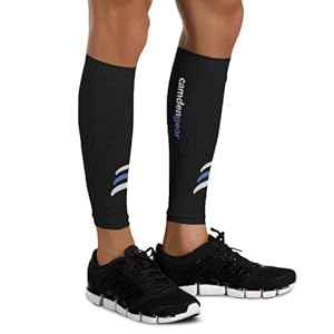 Calf Compression Sleeve - By Camden Gear for Men and Women - Leg Compression Sleeves for Running and Guard and Reduce Pain From Shin Splints - 1 Pair. Also Good for Nurses and Frequent Flyers. 100% Money Back Guarantee - Large