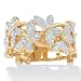 Jewelry : Diamond Accent 18k over Sterling Silver Butterfly Ring