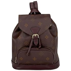 LADIES BROWN BACKPACK PURSE