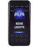 E Support Car Blue LED Rear Light Toggle Switch