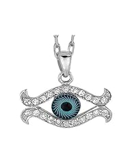 Sterling Silver 18 Inch Evil Eye Pendant