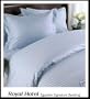 1200 Thread Count 4pc King Size Bed Sheet Set 100% Egyptian Cotton, Sateen Stripe, Deep Pocket, 1200 TC, Stripe Sky Blue