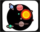 Decorated Mouse Pad with Jupiter, star, Saturn, Earth, Mercury, "solar system", Neptune, Uranus, planets, Venus, Mars, sun, space