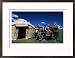 Krygz Family Portrait Outside Summer Yurt, Outside of Kochkor, Kyrgyzstan Framed Photographic Poster Print by Anthony Plummer, 29x21