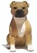 PIT BULL TAN Sits DOG Uncropped Big Guy Figurine 128UT
