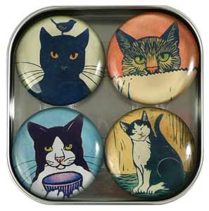 Decorative Fridge Magnets – Cats by Bottman Designs