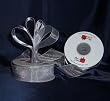 Sheer Organza Ribbon Mono Edge - 7/8" - 25 Yards (75 FT) - Silver
