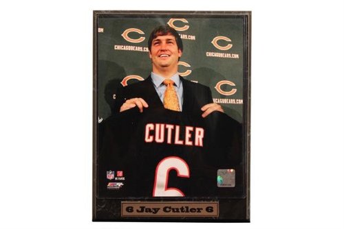 Encore Select 510-FBCHI6 Jay Cutler Chicago Bears Photograph Nested on a 9 in. x12 in. Plaque
