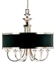 Uttermost 21130 Tuxedo 6-Light Single Shade Chandelier, Silver Plated Finish