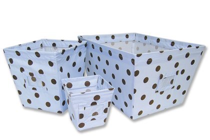 Trend Lab Blue/Brown Max Storage Bin 3pc