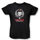 Betty Boop - Born To Ride Womens T-Shirt In Black, Size: Small, Color: Black