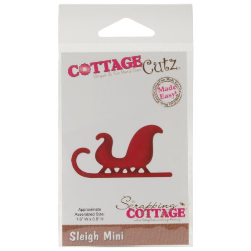 CottageCutz Mini Die Cuts with Foam, 1.75 by 1.75-Inch, Sleigh