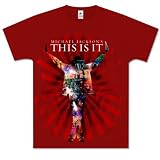 マイケルジャクソンThis is it Tシャツ 赤 正規ライセンスMichael Jackson 超レア