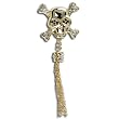 Swarovski Crystal Glossy Golden Skulles Pin Brooches