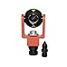 AdirPro Mini Prism System with Center Vial - Heavy Duty Copper-Coated Prism with S-Hook and Bracket - Compatible with Trimble, Sokkia, Topcon, Leica, Nikon, Penta & More