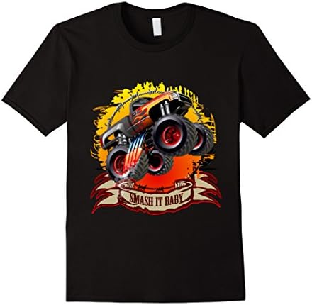 Men's Monster truck t shirt - Smash it baby 3XL Black