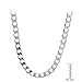 Sterling Silver Men's Wide Curb Link Necklace