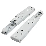 uxcell　サポートブラケット　メタル　19.5×3×1.5cm　オフホワイト　シルバートーン