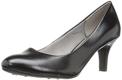 LifeStride Women's Parigi Pump, Black Shiny Snake, 8 M US