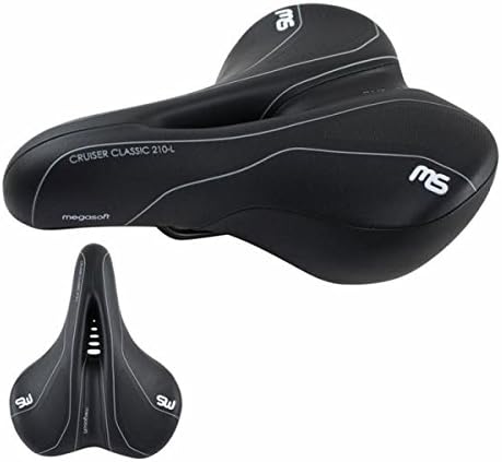 MegaSoft Men's Cruiser Bicycle Saddle - Black - Large - 550248-01