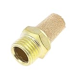 uxcell 空気マフラー ブラス製ゴールドトーン 6.35mm PTスレッドサイズ