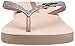 Ipanema Women's Glitter II Flip Flop, Pink/Rose Gold, 9 M US