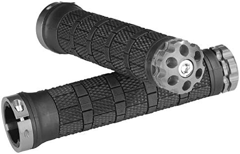 FGL Mountain Bike Grips, Aluminum Alloy Locking Ring Bike Handlebar Grips For MTB BMX Floding Bike(gray)