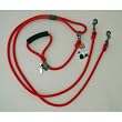 Timberwolf Alpine Rope 2-Dog Lead ~Red~ 5/16"x 72"