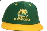 Seattle Supersonics Green/Yellow Two Tone Snapback Adjustable Plastic Snap Back Hat / Cap