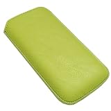 SAMSUNG GALAXY I7500 Green Textured PU Leather Pouch / Case / Sleeve / Holder  With Pull Tab Mechanism By Kit Me Out
