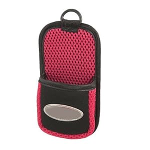 Gino Car Vehicle Air Vent Mount Red Black Nylon Mobile Phone Pouch Holder Gino Car Vehicle Air Vent Mount Red Black Nylon Mobile Phone Pouch Holder