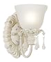 Old World Designer 5 3/4" Wide Antique White Sconce