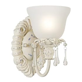 Old World Designer 5 3/4" Wide Antique White Sconce