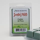2-Pack Cedar & Pine EcoScents Scented Wax Melts - Fresh western cedar with clean mountain pine. Very bold. Maximum scent load delivering 120+ hours of fragrance.