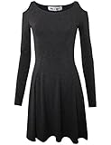 Tom's Ware Women's Casual Slim Fit and Flare Round Neckline Dress