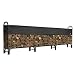 ShelterLogic Backyard Storage Series Covered Firewood Rack, Black, 12-Feet